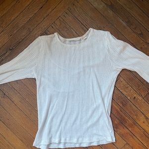 DOEN white long sleeve T. Size Small. White